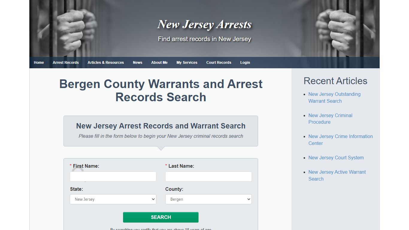 Bergen County Warrants and Arrest Records Search - New ...